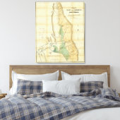 Kaart van de vallei van de Sacramento Canvas Afdruk (Insitu (Slaapkamer))