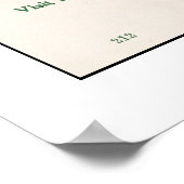 Kaart van de vallei van Yosemite van 1914 Poster (Hoek)