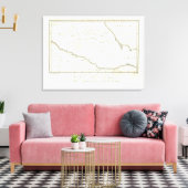 Kaart van de valse positie in Mexico Canvas Afdruk (Insitu (Woonkamer))