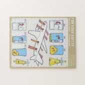 Kaart van de veiligheid van het vliegtuig Puzzle Legpuzzel (Horizontaal)