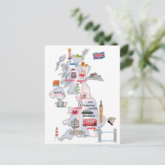 KAART VAN DE VERENIGD KONINKRIJK (Staand voorkant)