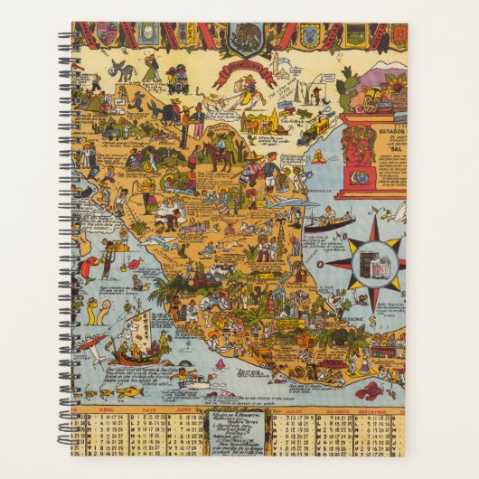 Kaart van de Verenigde Mexicaanse Staten Planner (Voorkant)