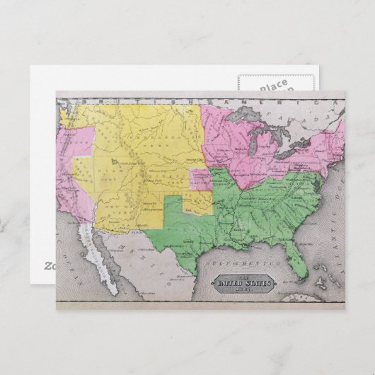 Kaart van de Verenigde Staten (Voorkant / Achterkant)