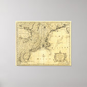 Kaart van de Verenigde Staten (1783) Canvas Afdruk (Voorkant)