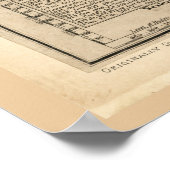 Kaart van de Verenigde Staten (1831) Poster (Hoek)