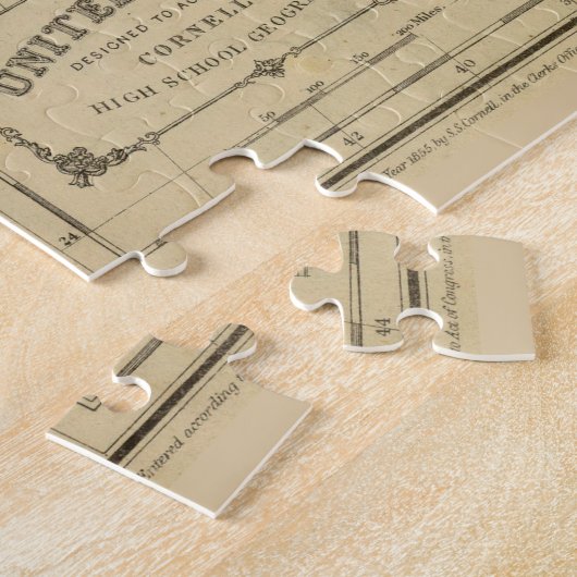  kaart van de Verenigde Staten (1864) Legpuzzel (Zijkant)