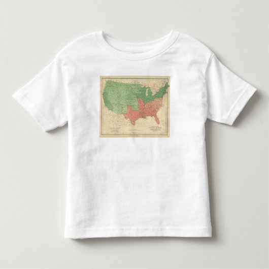 Kaart van de Verenigde Staten 2 Kinder Shirts (Voorkant)