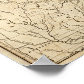 Kaart van de Verenigde Staten 2 Poster (Hoek)