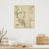 Kaart van de Verenigde Staten 2 Poster (Keuken)