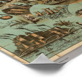 Kaart van de Verenigde Staten 2 Poster (Hoek)