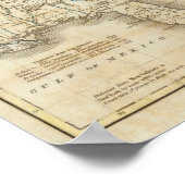 Kaart van de Verenigde Staten 3 Poster (Hoek)