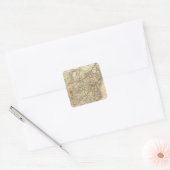 Kaart van de Verenigde Staten 3 Vierkante Sticker (Envelop)