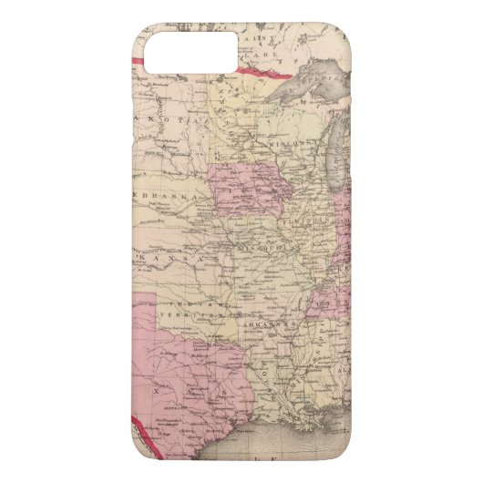 Kaart van de Verenigde Staten 5 Case-Mate iPhone Case (Achterkant)