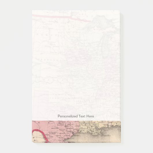 Kaart van de Verenigde Staten 5 Post-it® Notes (Voorkant)