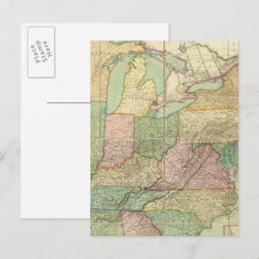 Kaart van de Verenigde Staten 6 (Voorkant / Achterkant)