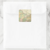 Kaart van de Verenigde Staten 6 Vierkante Sticker (Tas)