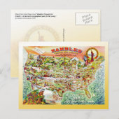 Kaart van de Verenigde Staten c1890 (Voorkant / Achterkant)