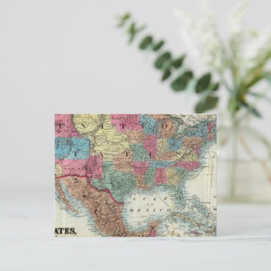 Kaart van de Verenigde Staten, Canada, Mexico (Staand voorkant)