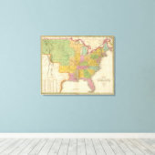 Kaart van de Verenigde Staten Canvas Afdruk (Insitu (Houten vloer))