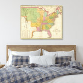 Kaart van de Verenigde Staten Canvas Afdruk (Insitu (Slaapkamer))