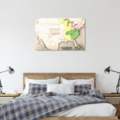 Kaart van de Verenigde Staten Canvas Afdruk (Insitu (Slaapkamer))