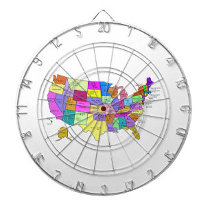 Kaart van de Verenigde Staten Dartbord