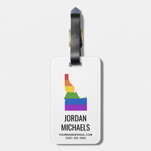 Kaart van de Verenigde Staten | De staat Idaho Bagagelabel (Achterkant verticaal)