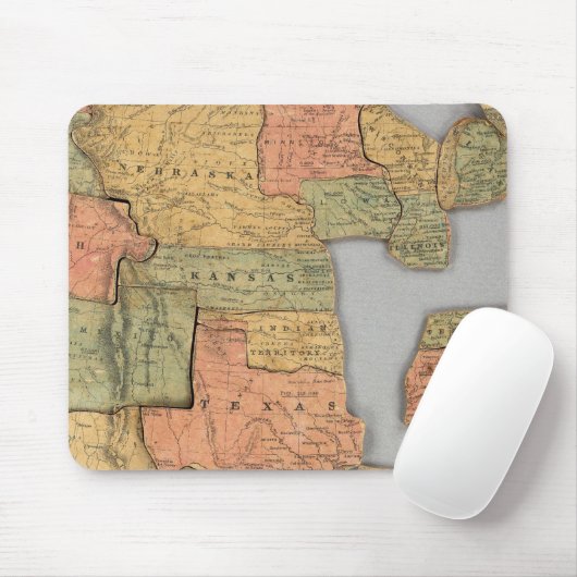 Kaart van de Verenigde Staten en Canada Muismat (Met muis)