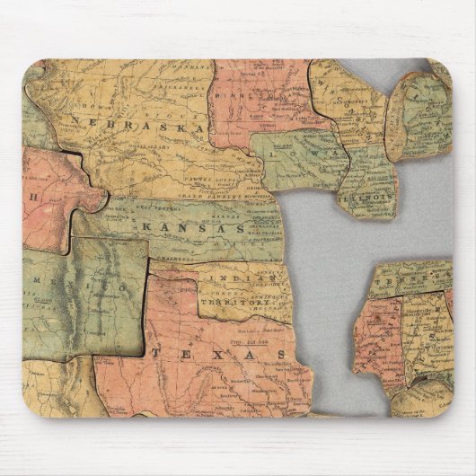 Kaart van de Verenigde Staten en Canada Muismat (Voorkant)