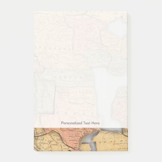 Kaart van de Verenigde Staten en Canada Post-it® Notes (Voorkant)