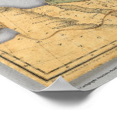 Kaart van de Verenigde Staten en Canada Poster (Hoek)