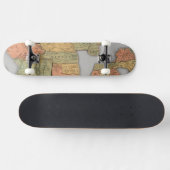 Kaart van de Verenigde Staten en Canada Skateboard (Horizontaal)