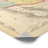 Kaart van de Verenigde Staten en de gebieden 2 Poster (Hoek)