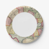 Kaart van de Verenigde Staten en gebieden Papieren Bordje (Voorkant)