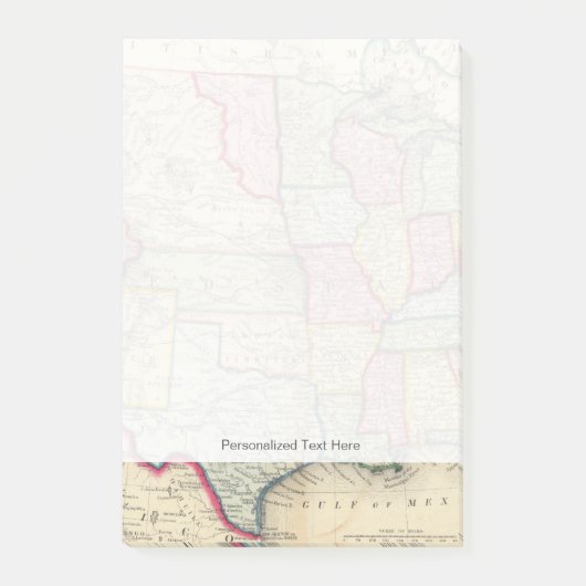 Kaart van de Verenigde Staten en gebieden Post-it® Notes (Voorkant)