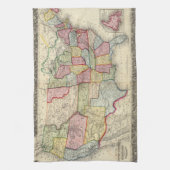 Kaart van de Verenigde Staten en gebieden Theedoek (Verticaal)