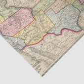 Kaart van de Verenigde Staten en gebieden Tissuepapier (Detail)