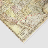 kaart van de Verenigde Staten en gebieden Tissuepapier (Detail)