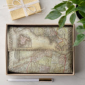 kaart van de Verenigde Staten en gebieden Tissuepapier (Geschenk)