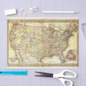 kaart van de Verenigde Staten en gebieden Tissuepapier (Craft)