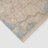 Kaart van de Verenigde Staten en het Gebied Alaska Tissuepapier (Detail)