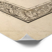 Kaart van de Verenigde Staten en Mexico (1847) Poster (Hoek)