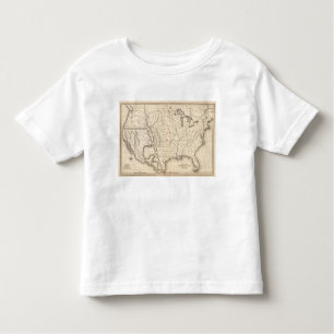Kaart van de Verenigde Staten en Texas Kinder Shirts