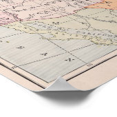  kaart van de verenigde staten in het tijdperk van poster (Hoek)