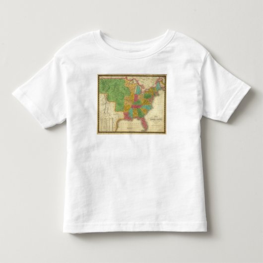 Kaart van de Verenigde Staten Kinder Shirts (Voorkant)