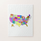 Kaart van de Verenigde Staten Legpuzzel (Verticaal)