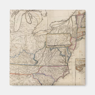 Kaart van de Verenigde Staten Magneet