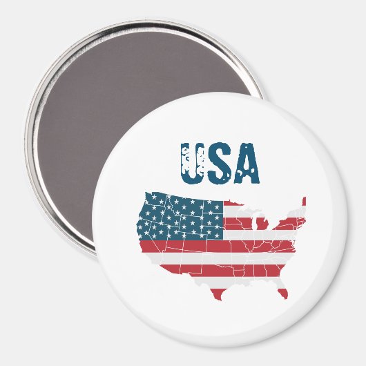 Kaart van de Verenigde Staten Magneet (Voorkant / Achterkant)