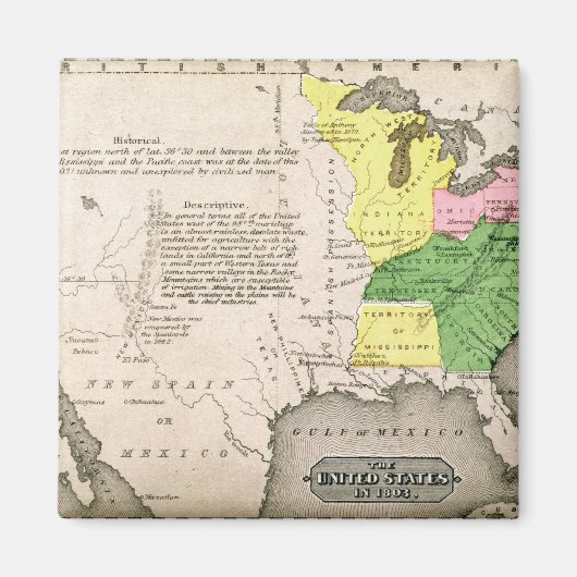 Kaart van de Verenigde Staten Magneet (Voorkant)
