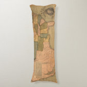 Kaart van de Verenigde Staten met George Washingto Lichaamskussen (Voorkant Verticaal)